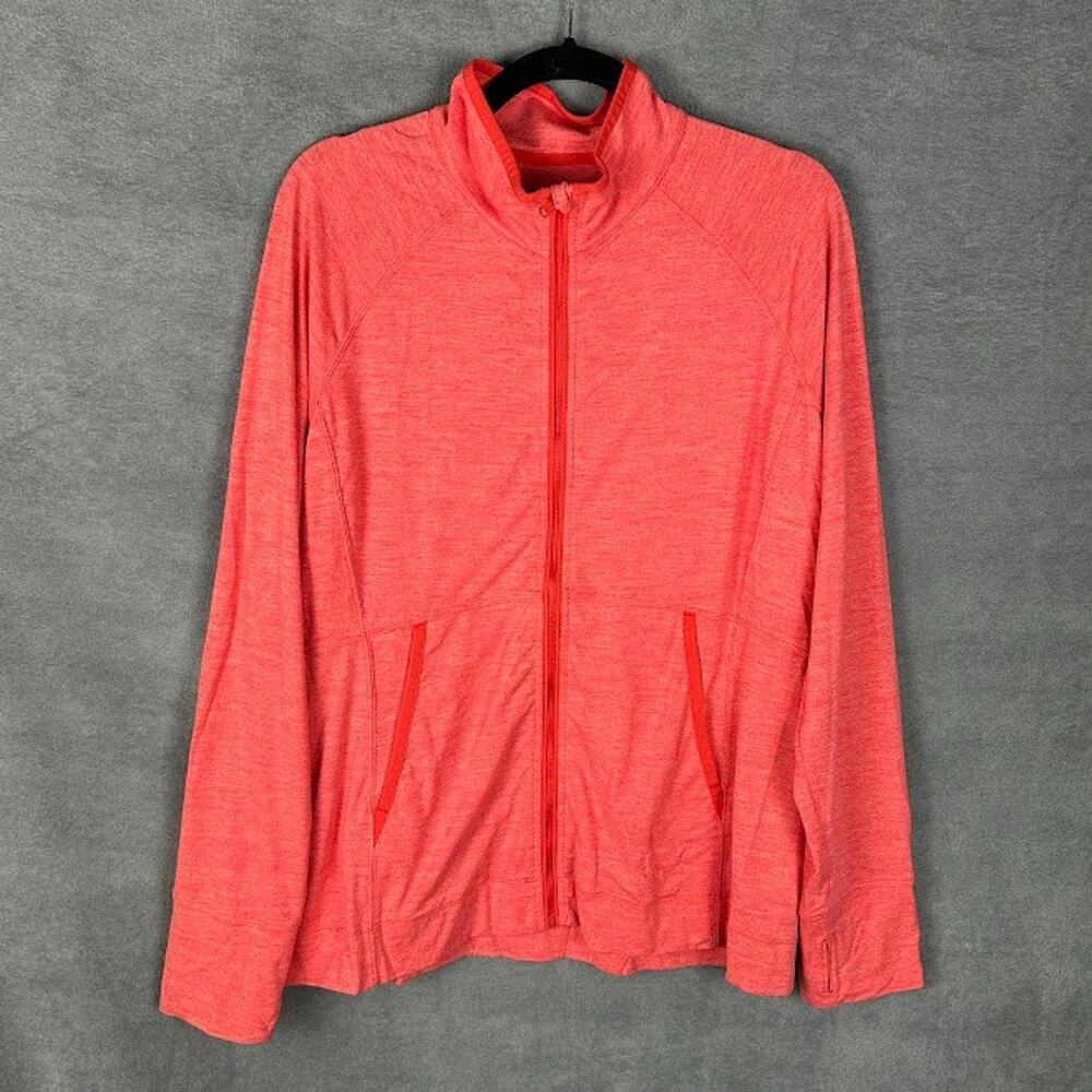 Tommy Bahama Islandzone Top Womens Large Pink Full Zip Jacket Golf Preppy Comfy